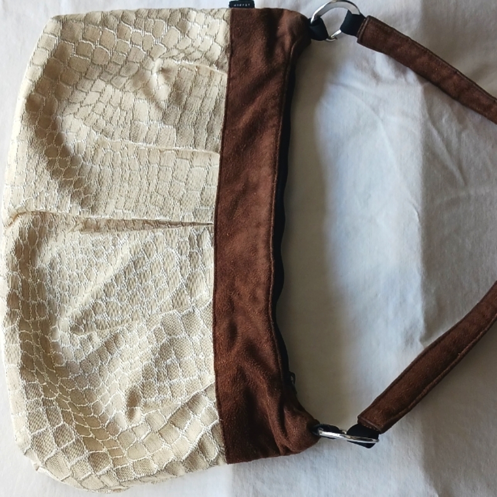 Lisa Lill Cream Brown Hobo Shoulder Bag